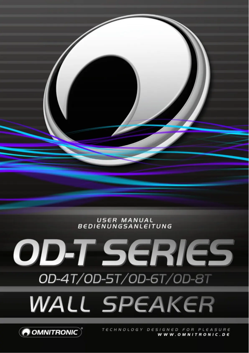 Page n°1 - Manuel utilisateur Omnitronic OD-6T
