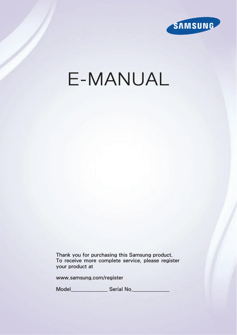 Page n°1 - Manuel utilisateur Samsung UE40F5505AK