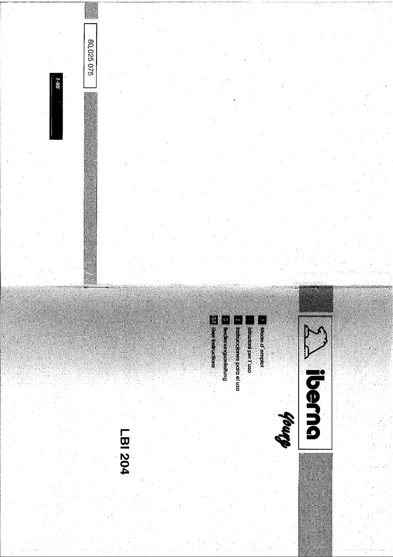 Page n°1 - Manuel utilisateur Iberna LB LBI 204