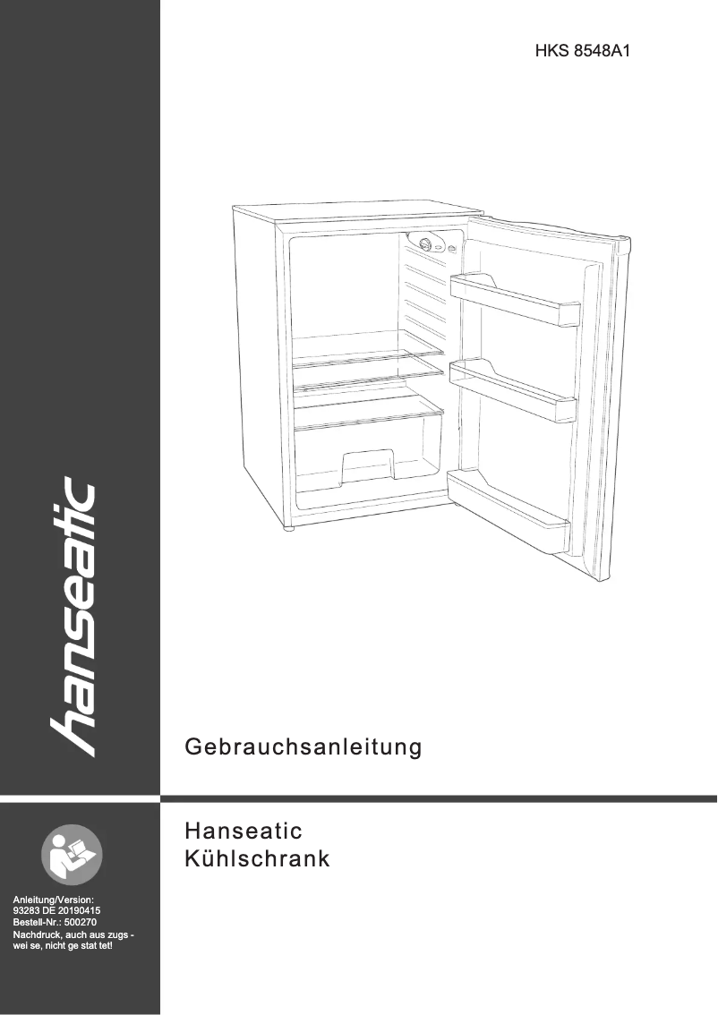 Page n°1 - Manuel utilisateur Hanseatic HKS8548A1