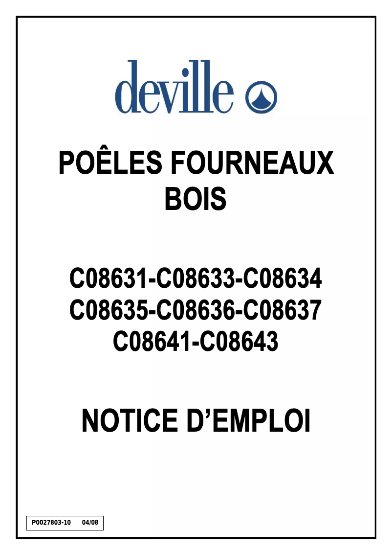 Page n°1 - Manuel utilisateur Deville Muscade