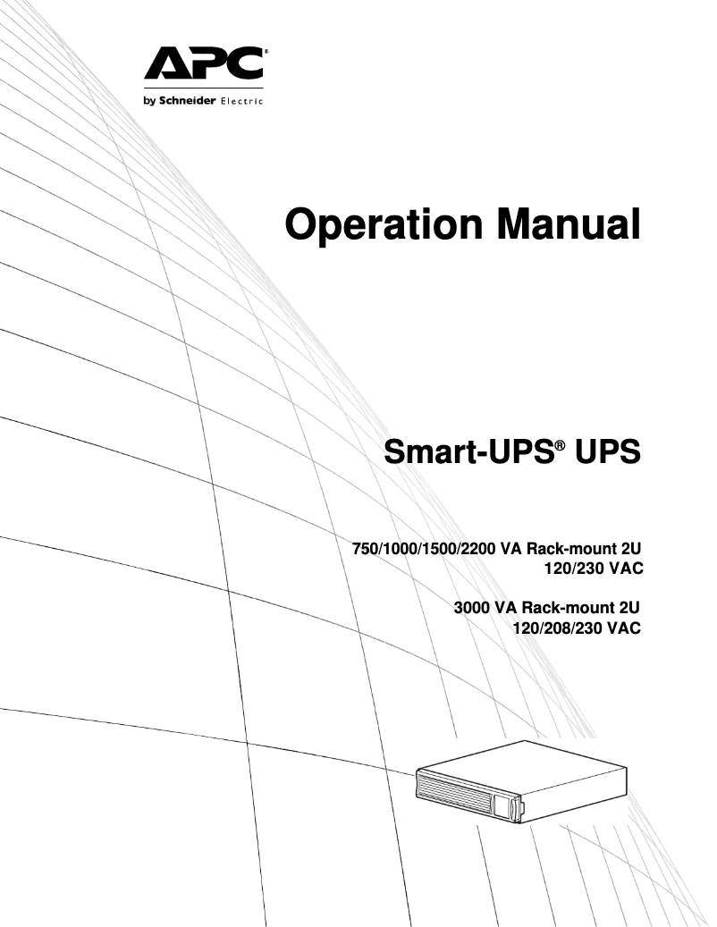 Image de la première page du manuel de l'appareil SMT1500RMI2U