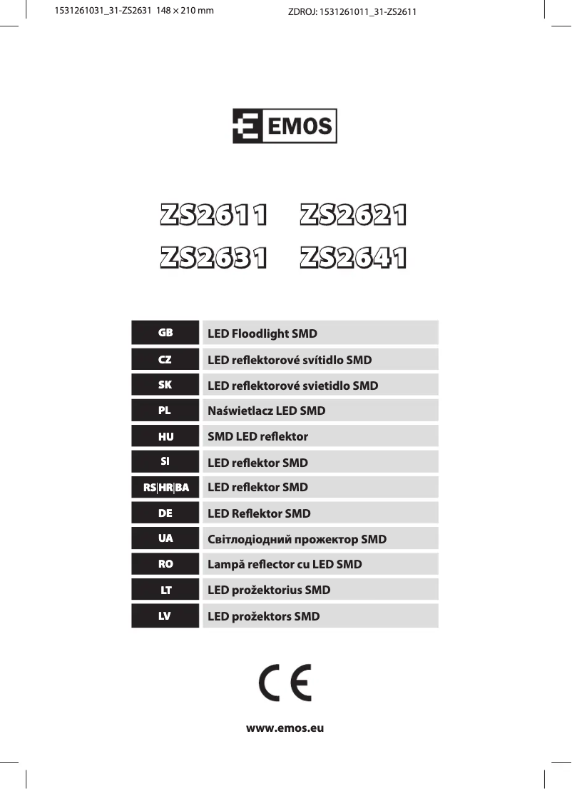 Page n°1 - Manuel utilisateur Emos ZS2631
