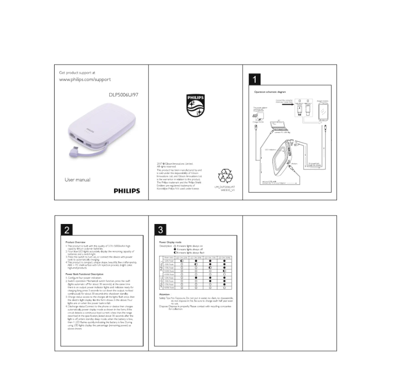 Page 1 de la notice Manuel utilisateur Philips DLP5006U