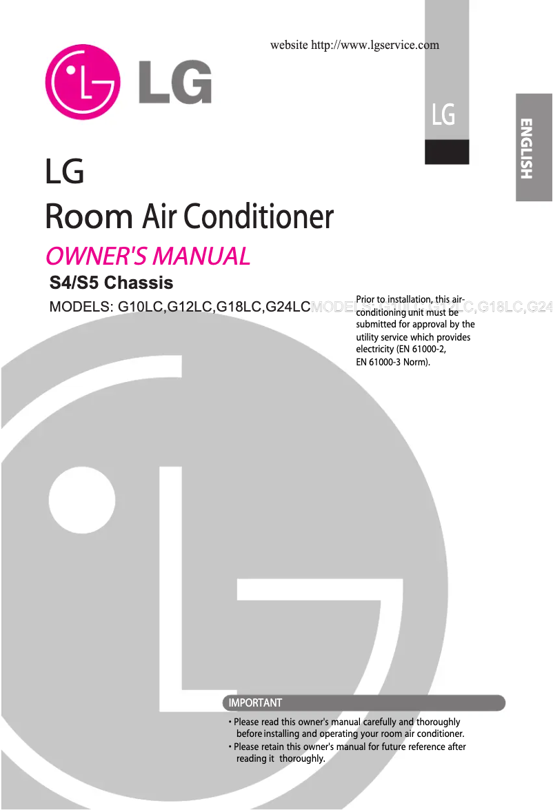 Page n°1 - Manuel utilisateur LG G12LC