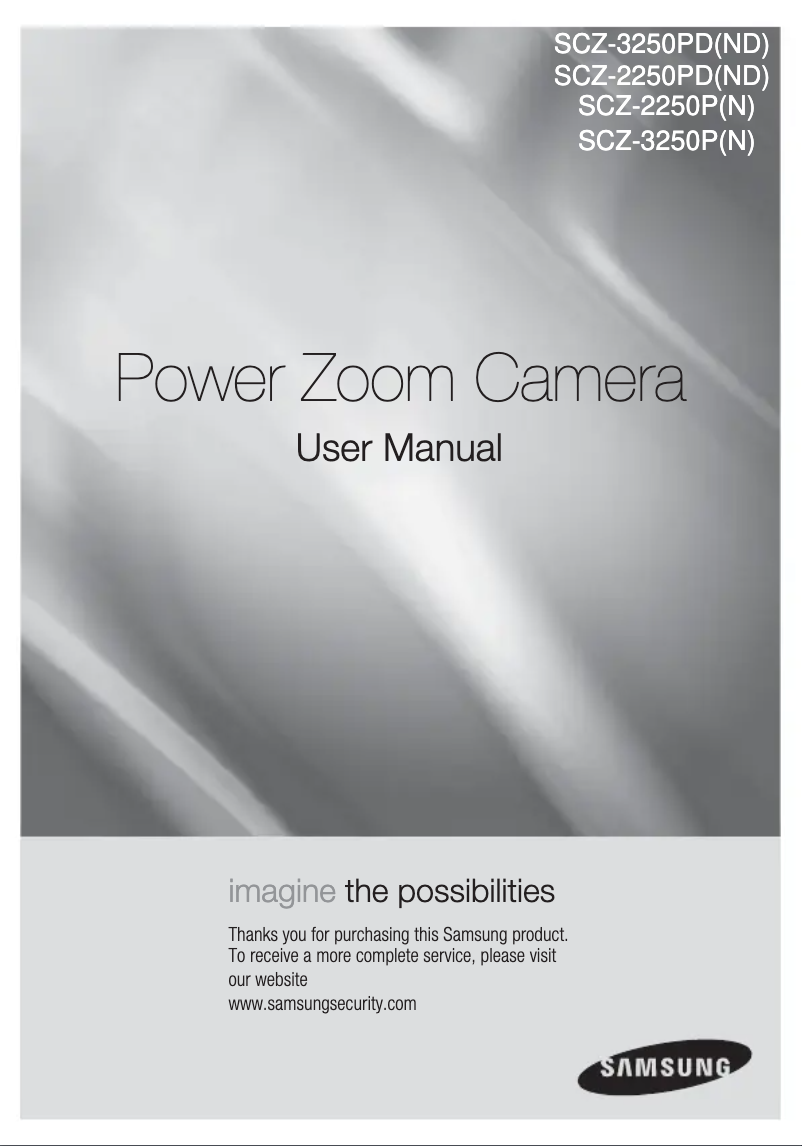 Image de la première page du manuel de l'appareil SCZ-2250PD