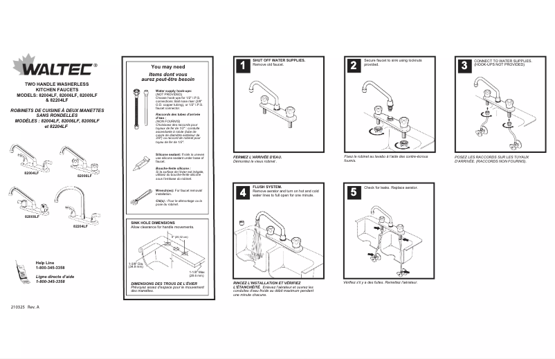 Página 1 del manual Manual de usuario Waltec 82004LF