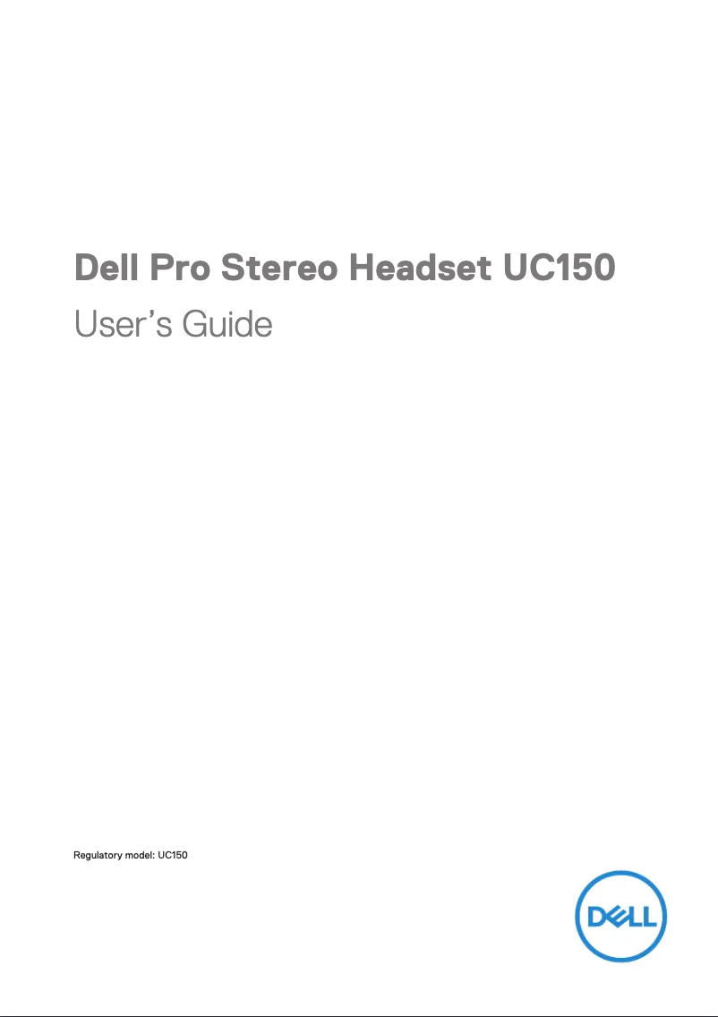 Page 1 de la notice Manuel utilisateur Dell Pro UC150
