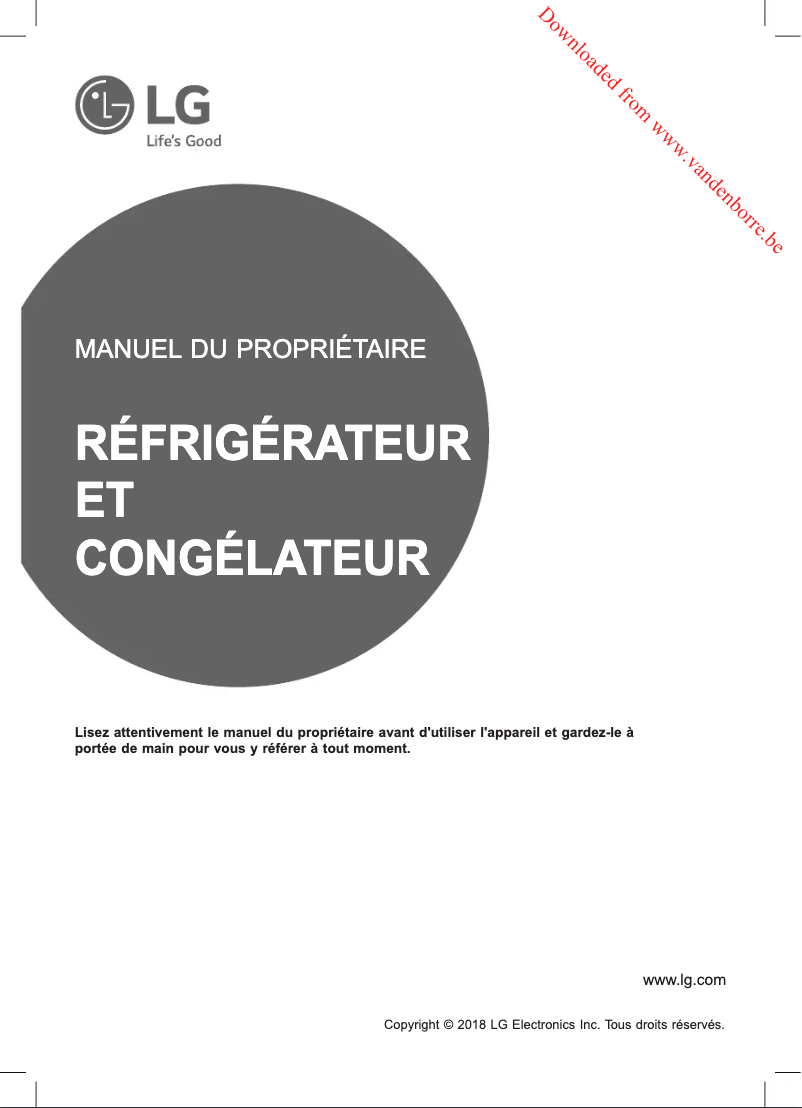 Page 1 de la notice Manuel utilisateur LG GMK9331MT