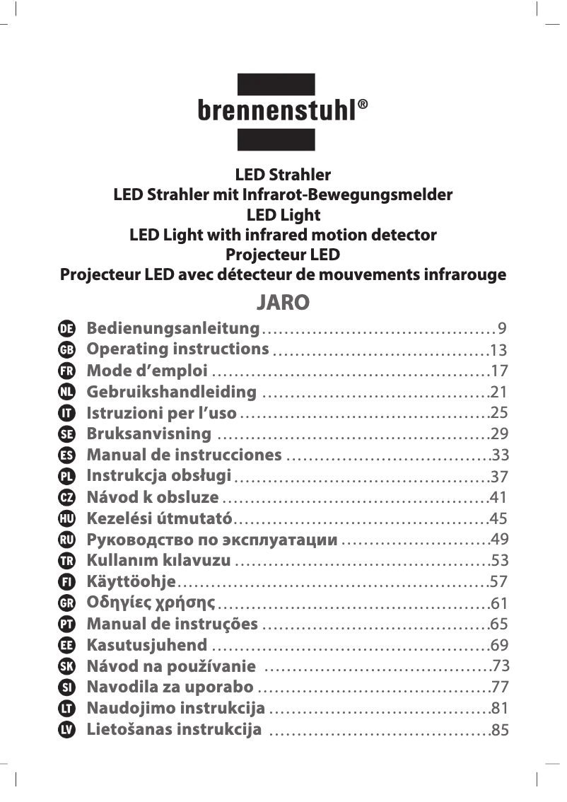 Page 1 de la notice Manuel utilisateur Brennenstuhl JARO 5050 P
