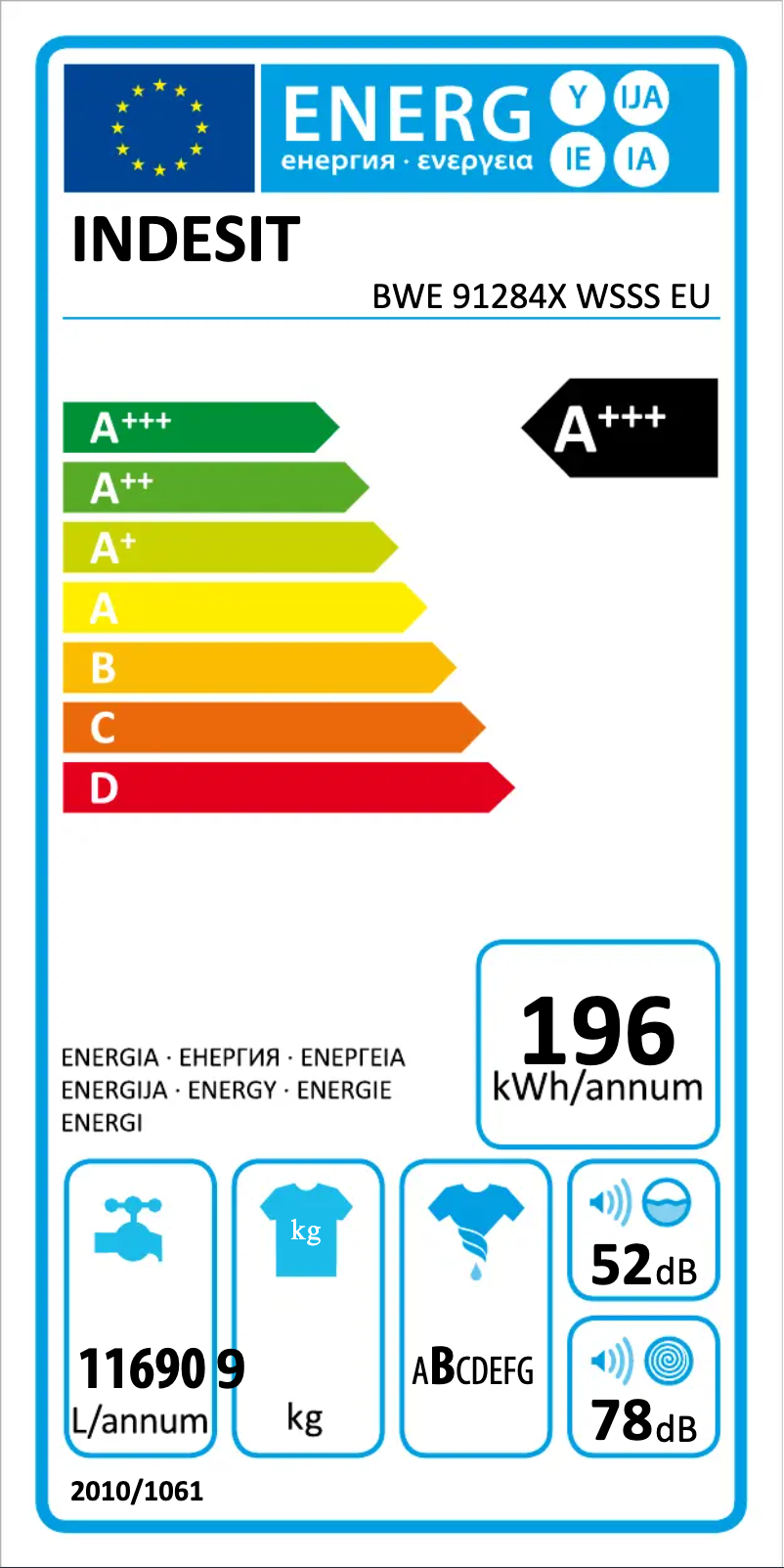 Image de la première page du manuel de l'appareil BWE 91284X WSSS EU