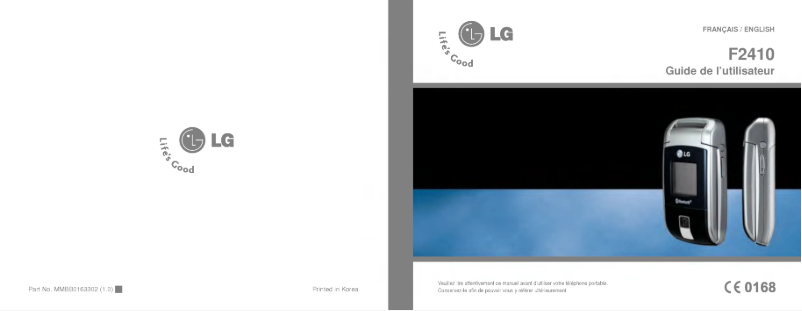 Page n°1 - Manuel utilisateur LG F2410