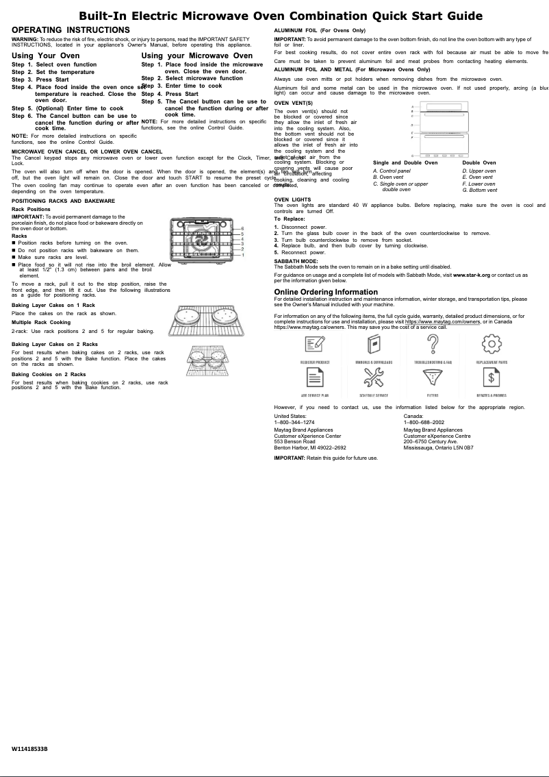Página 1 del manual Guía de inicio rápido Maytag MEW9627FZ