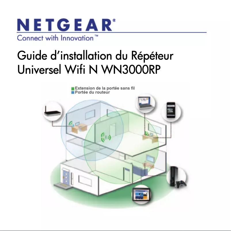 Page 1 de la notice Guide d'installation Netgear WN3000RP