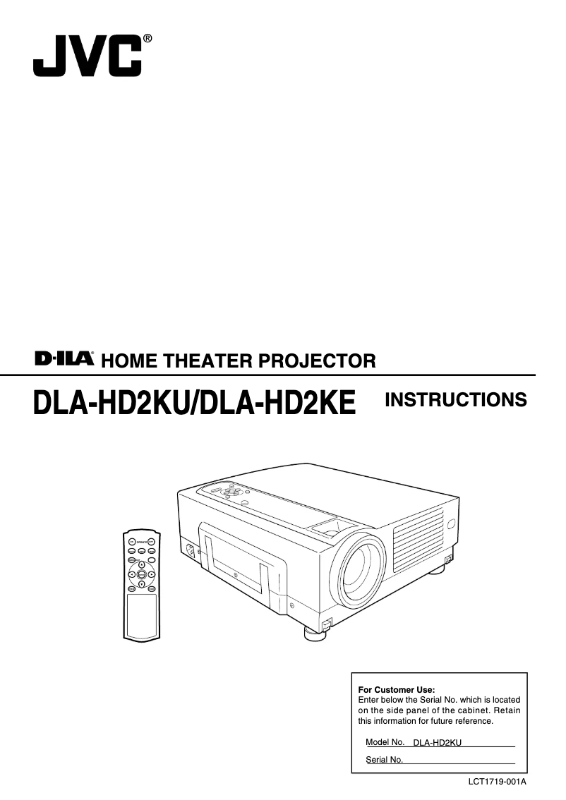 Page 1 de la notice Manuel utilisateur JVC DLA-HD2KU