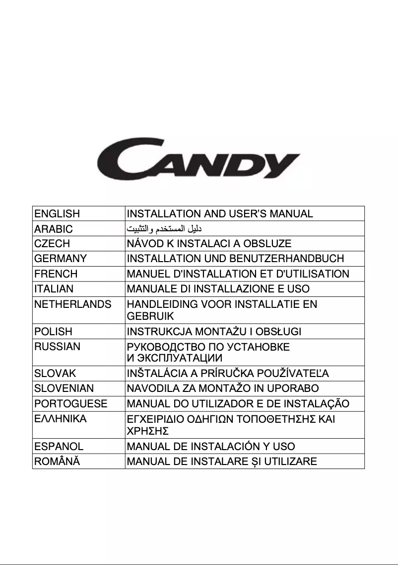 Page 1 de la notice Fiche technique Candy CBG640/2X
