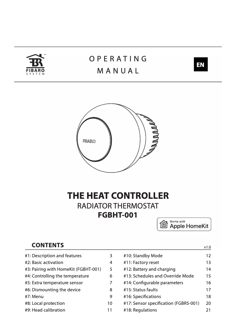 Image de la première page du manuel de l'appareil FGBHT-001