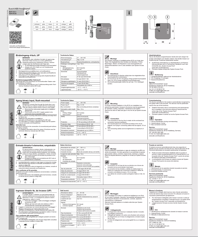 Image de la première page du manuel de l'appareil 2CKA006220A0005