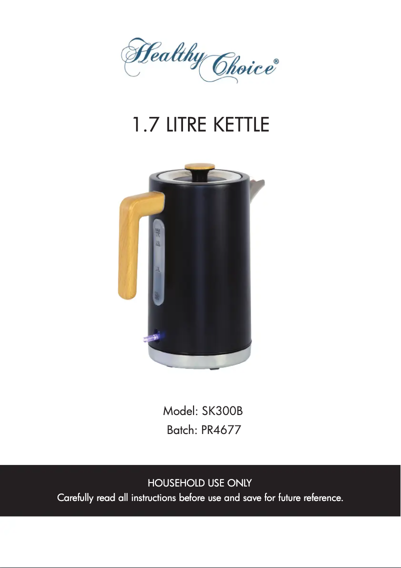 Image de la première page du manuel de l'appareil SK300B