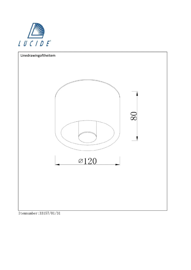 Page 1 de la notice Manuel utilisateur Lucide Vita 33157/01/31