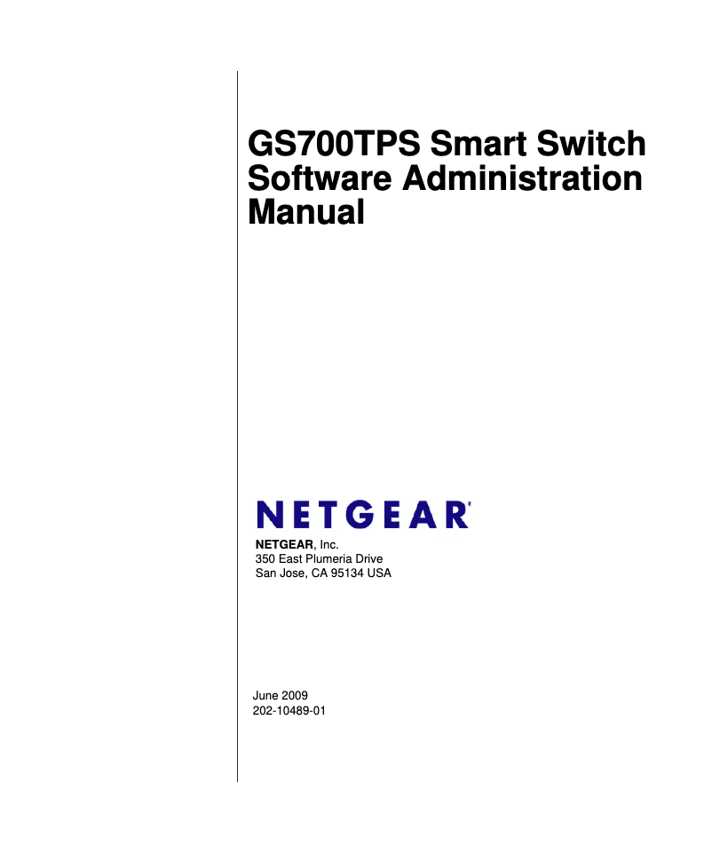 Page n°1 - Manuel utilisateur Netgear GS748TPS