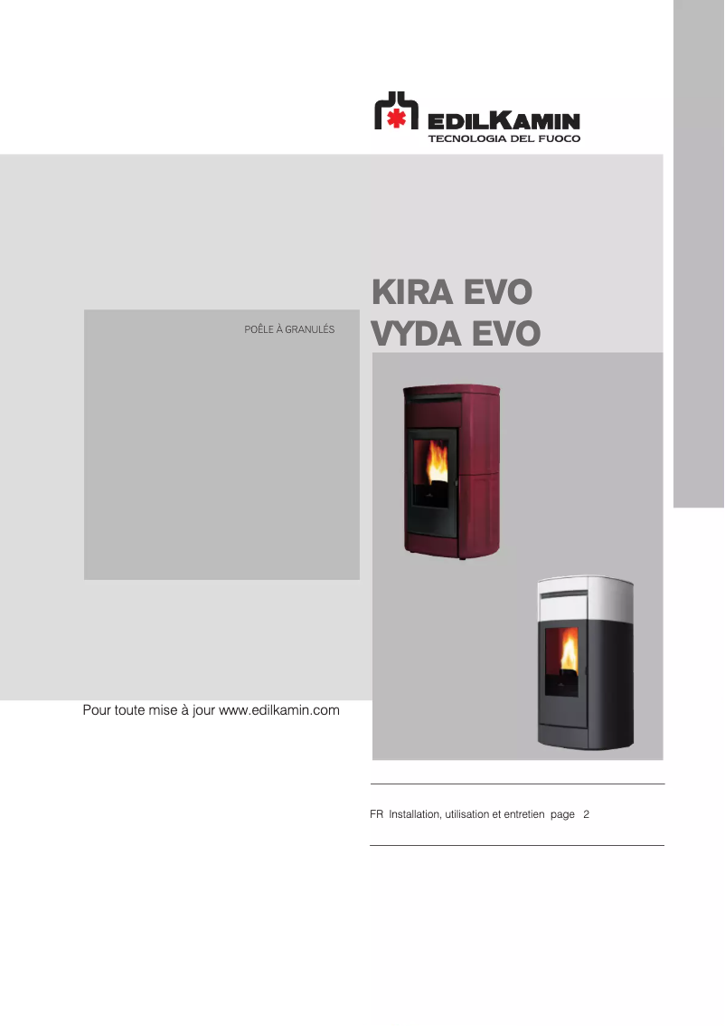 Page 1 de la notice Manuel utilisateur Edilkamin KIRA EVO