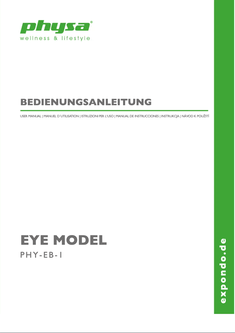 Página 1 del manual Manual de usuario Physa PHY-EB-1