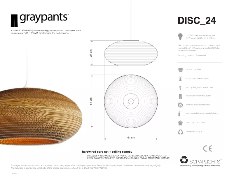 Page n°1 - Manuel utilisateur Graypants Disc 20