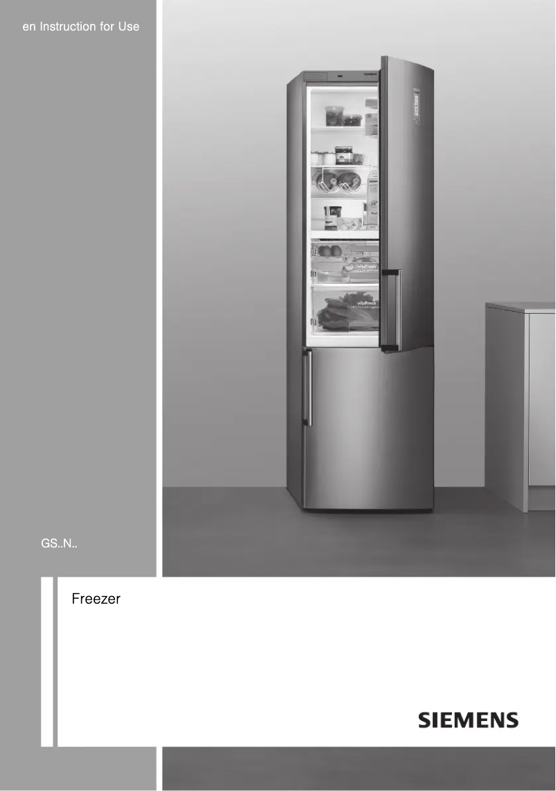 Page n°1 - Manuel d'utilisation et d'entretien Siemens GS40NAW40