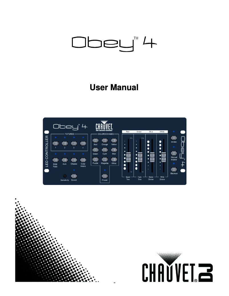 Page 1 de la notice Manuel utilisateur Chauvet Obey 4