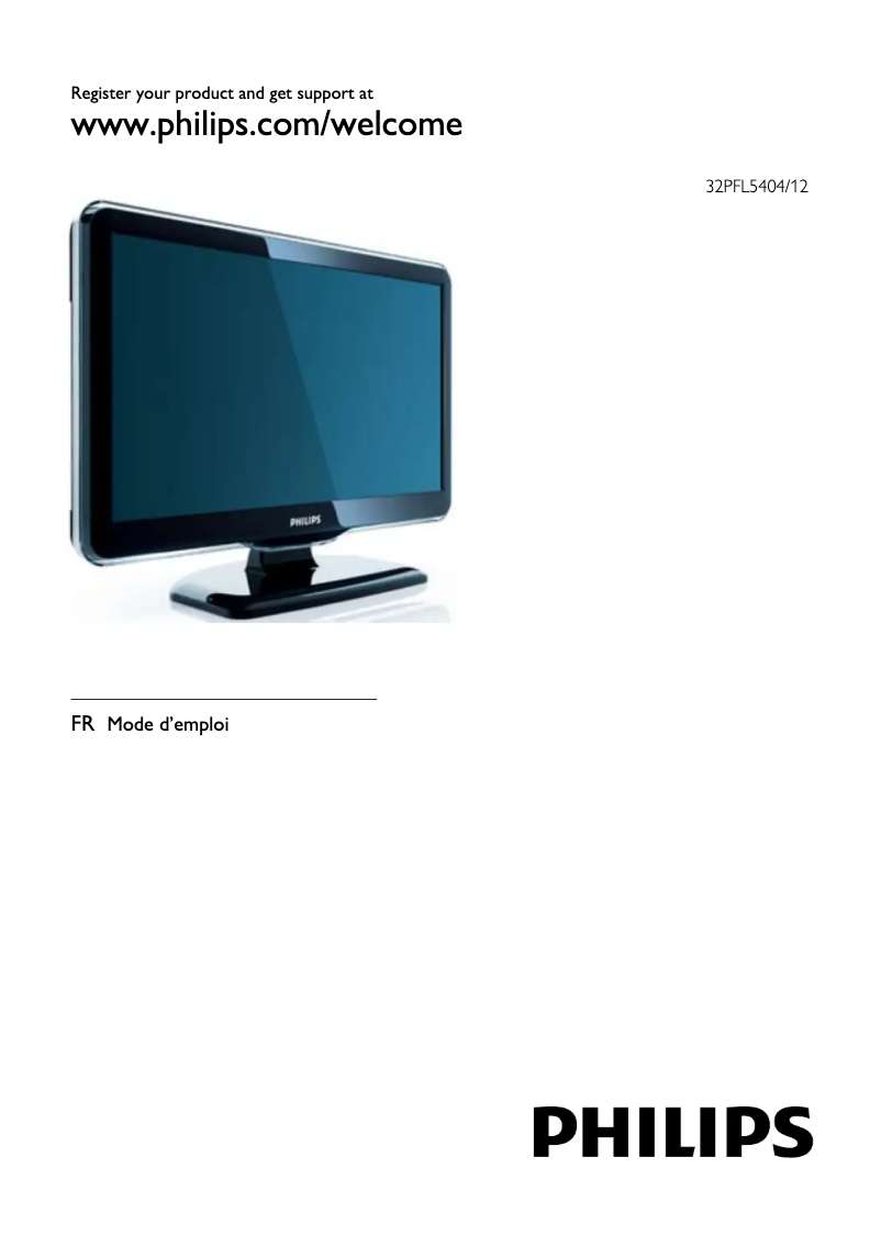 Page 1 de la notice Manuel utilisateur Philips 32PFL5404