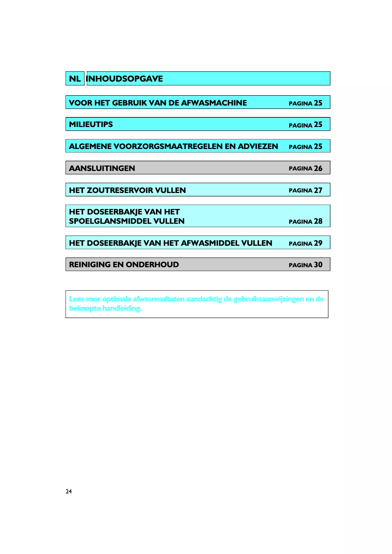 Page 1 de la notice Manuel utilisateur Ignis ADL 934 S NB