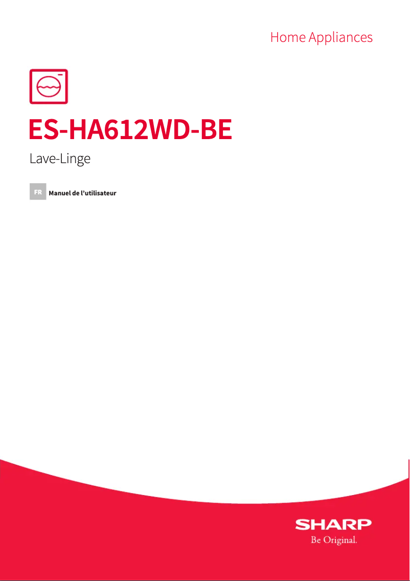 Page 1 de la notice Manuel utilisateur Sharp ES-HA612WD-BE
