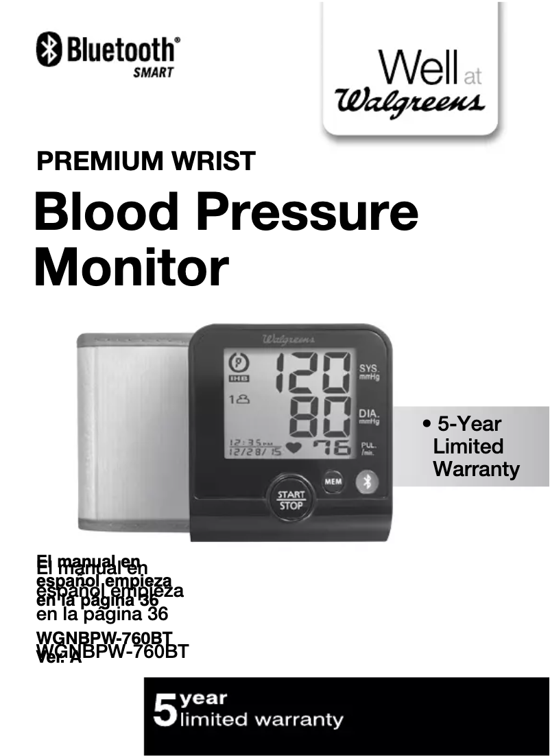 Image de la première page du manuel de l'appareil WGNBPW-760BT