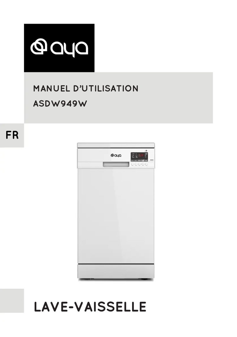 Page 1 de la notice Manuel utilisateur AYA ASDW949W