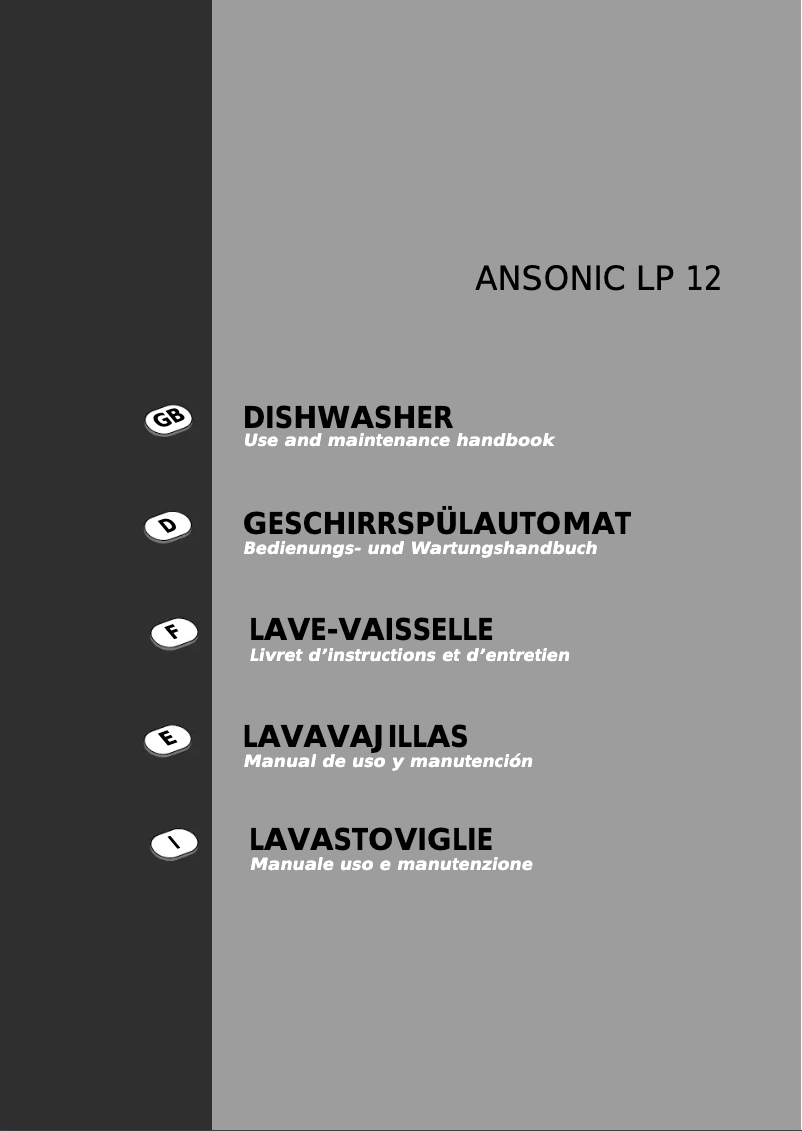 Page 1 de la notice Manuel utilisateur Ansonic LP 12