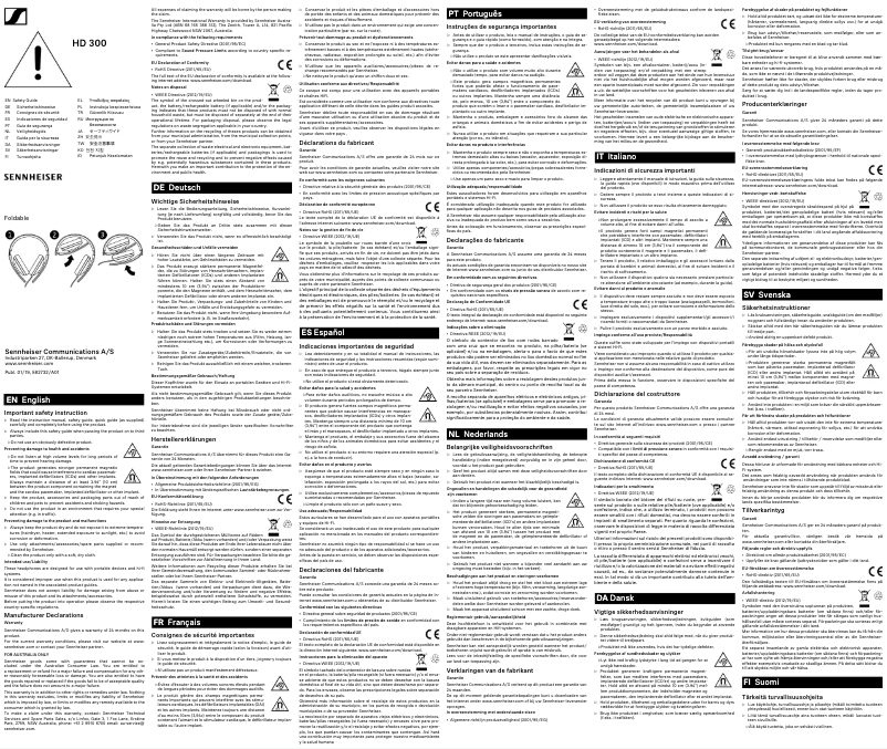 Page n°1 - Manuel utilisateur Sennheiser HD 300