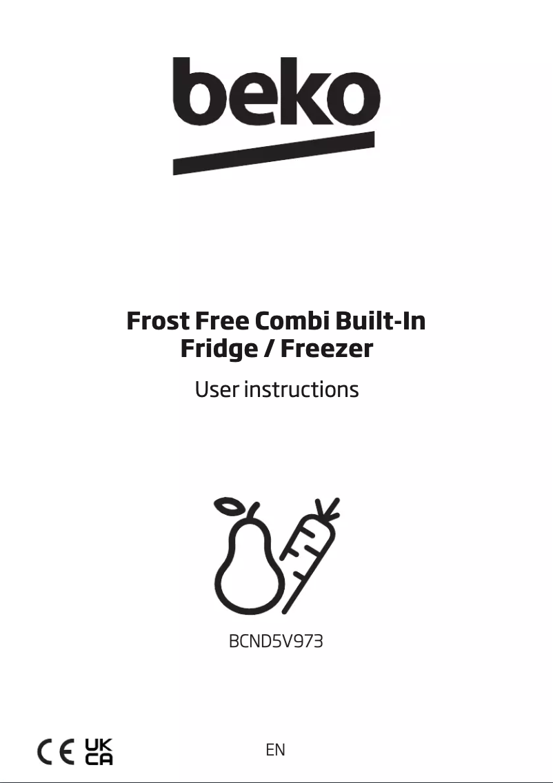 Page 1 de la notice Manuel utilisateur Beko BCND5V973