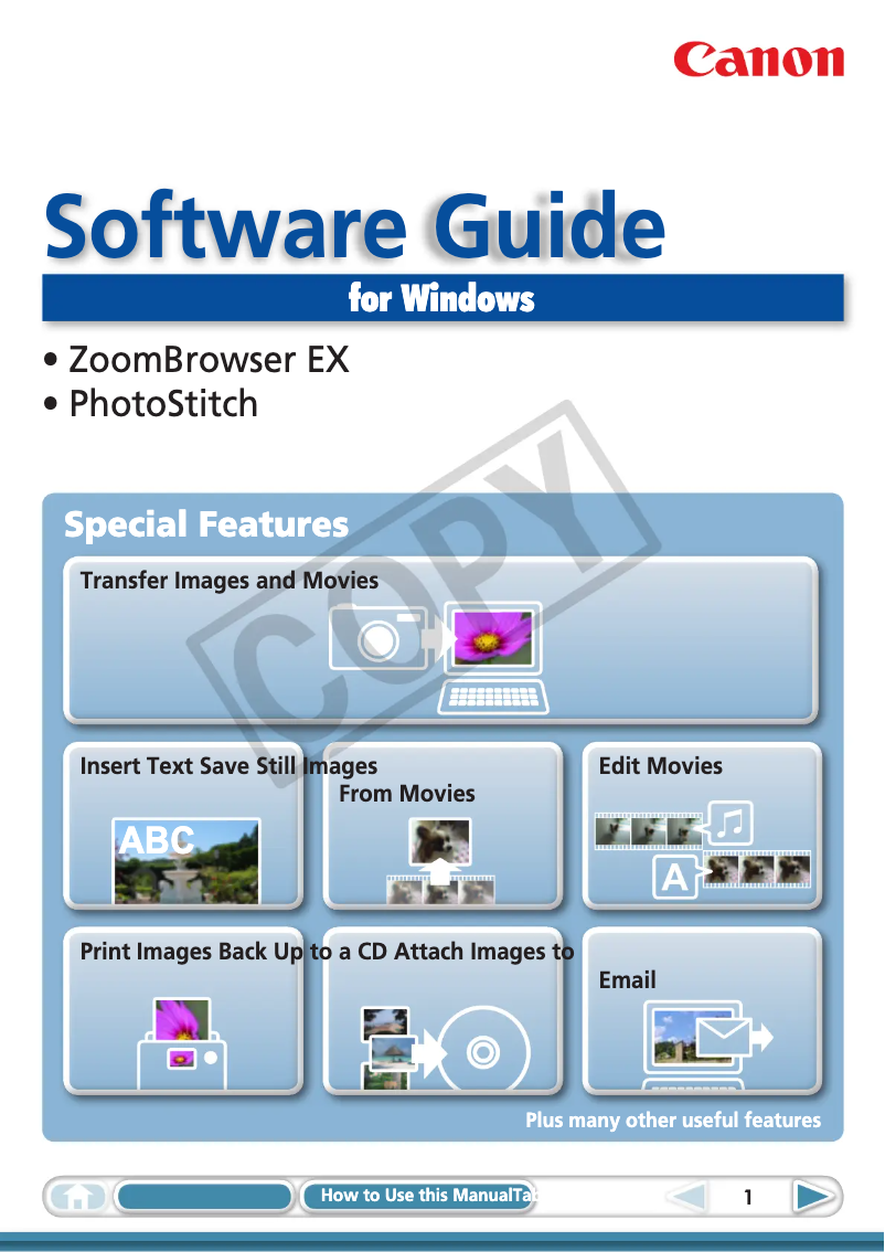 Image de la première page du manuel de l'appareil Ixus SD4000 IS