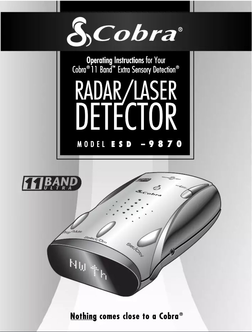 Page n°1 - Manuel utilisateur Cobra ESD 9870