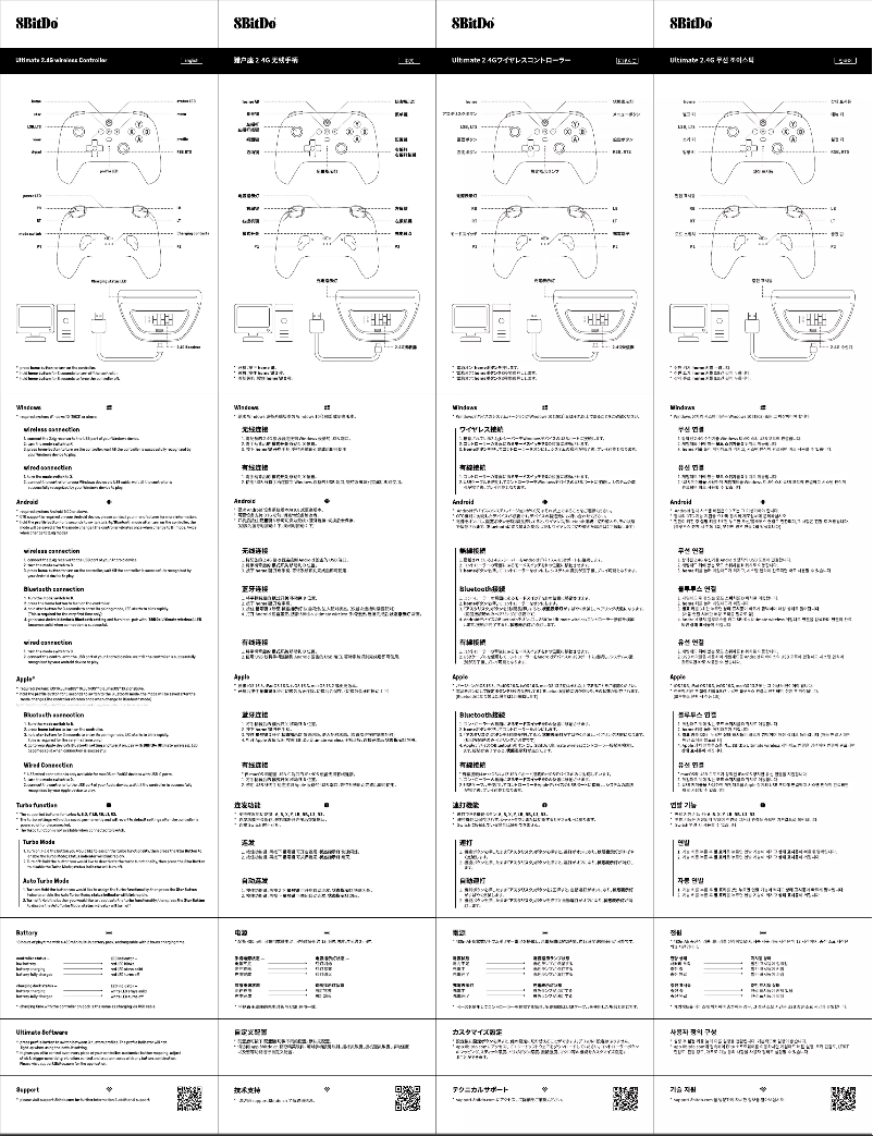 Page 1 de la notice Manuel utilisateur 8BitDo Ultimate 2.4G