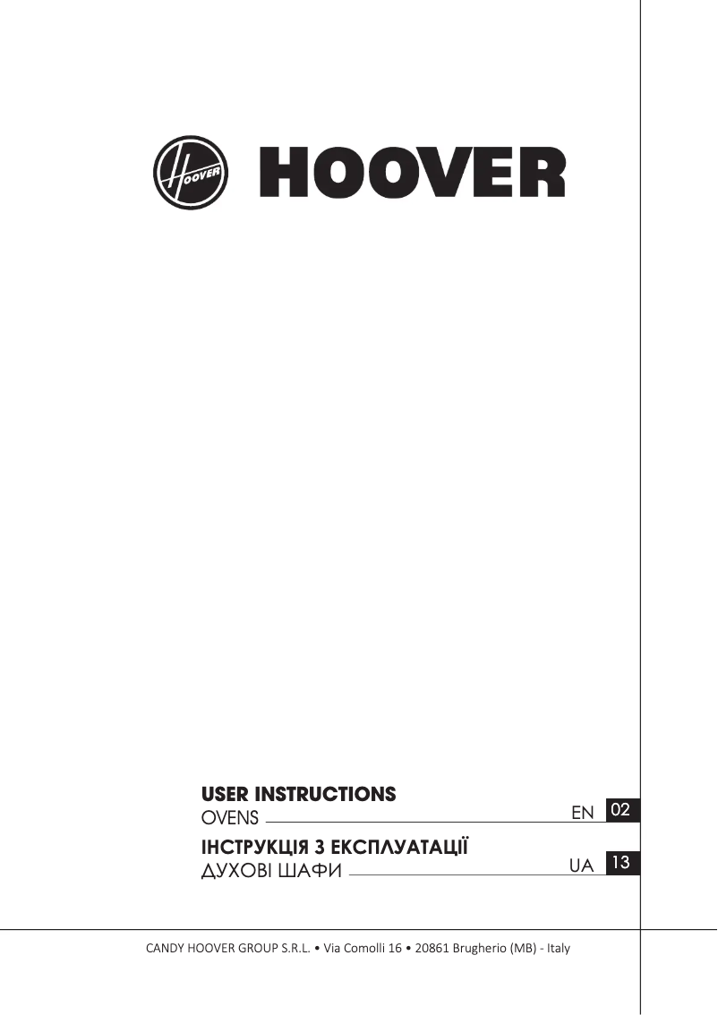 Page n°1 - Manuel utilisateur Hoover H-OVEN 300 HOC3UB3158BI WF