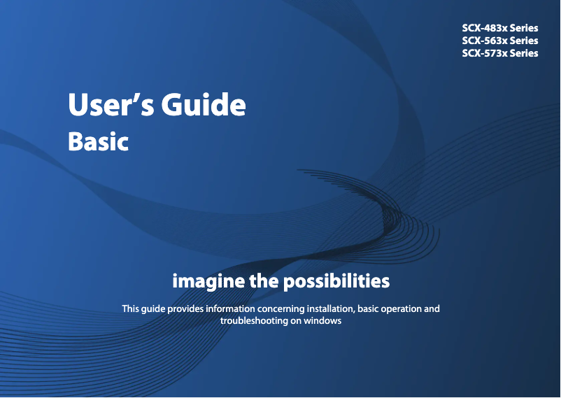 Page 1 de la notice Manuel utilisateur Samsung SCX-4833FR