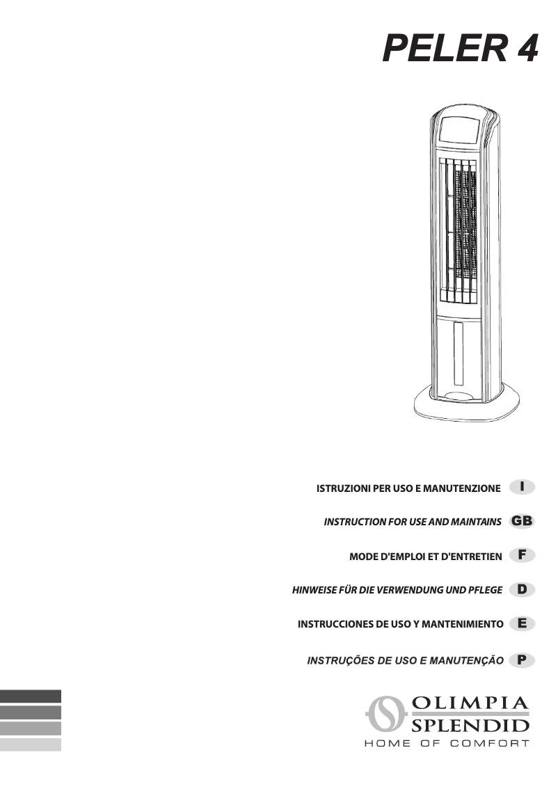 Page 1 de la notice Manuel utilisateur Olimpia Splendid Pelèr 4