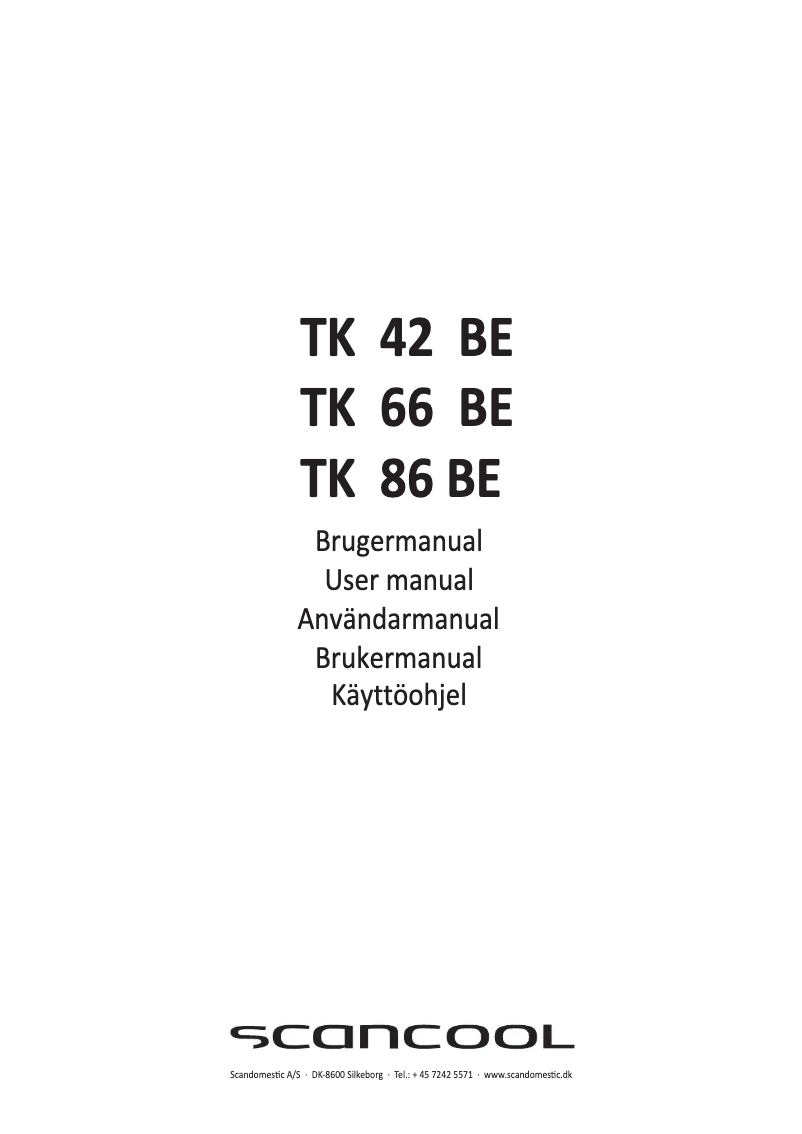 Page 1 de la notice Manuel utilisateur Scancool TK 42 BE