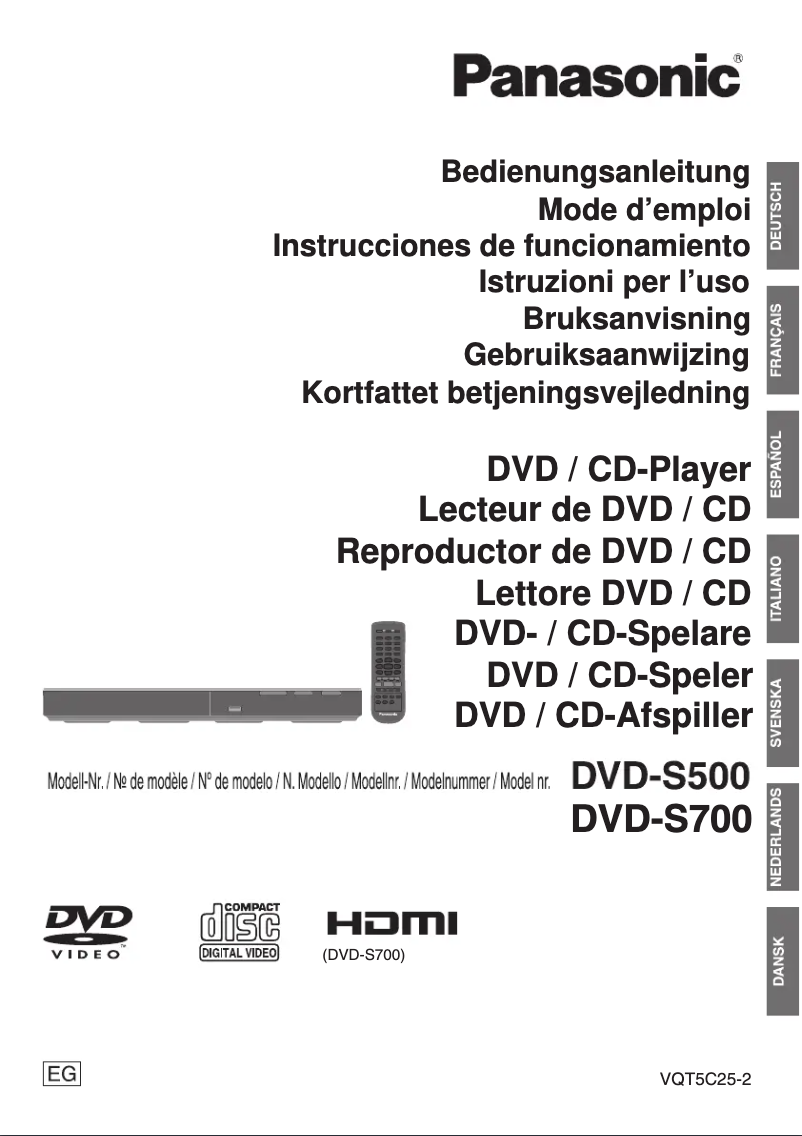 Imagen de la primera página del manual del dispositivo DVD-S700