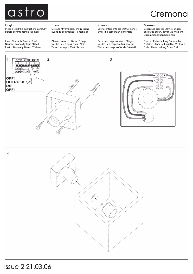 Page n°1 - Manuel utilisateur Astro Cremona