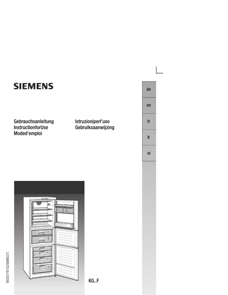 Page n°1 - Manuel utilisateur Siemens KG29FE40