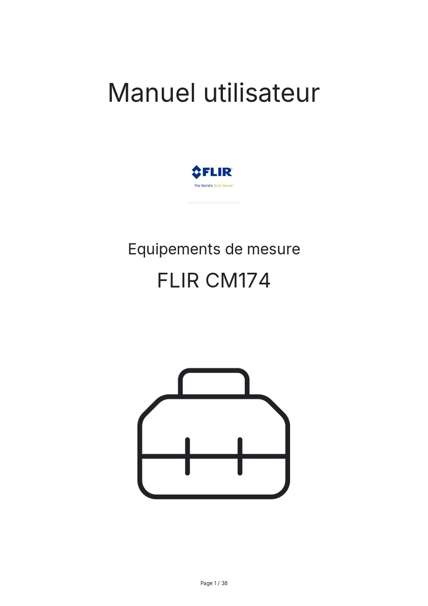 Image de la première page du manuel de l'appareil CM174