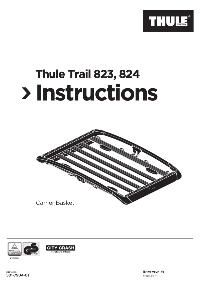 Page 1 de la notice Manuel utilisateur Thule Trail 824